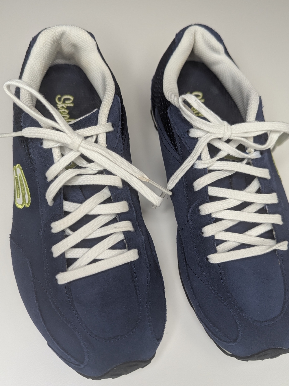 Skechers Womens Size 6.5 Blue Green White Athletic Shoes White Laces